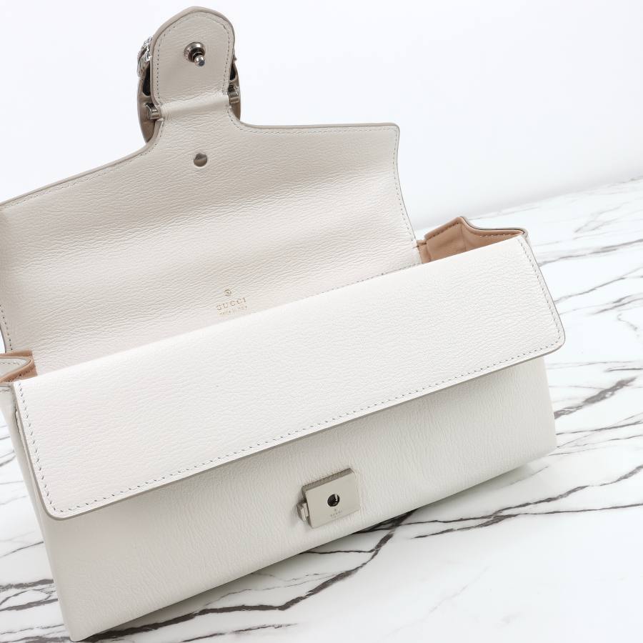 RP 3295000 Gucci Dionysus White Leather 28x14x7 874735 F77F