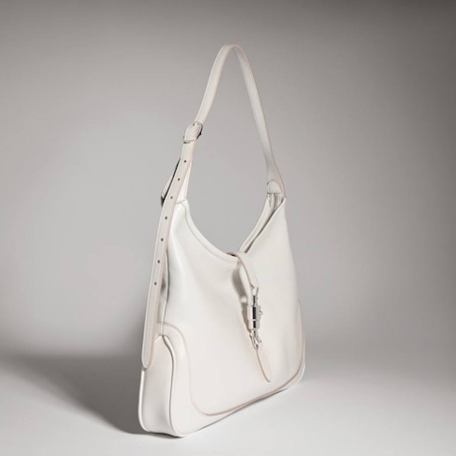 RP 3457000 Gucci Bag White Leather 35.5x28x4.5 9DE8