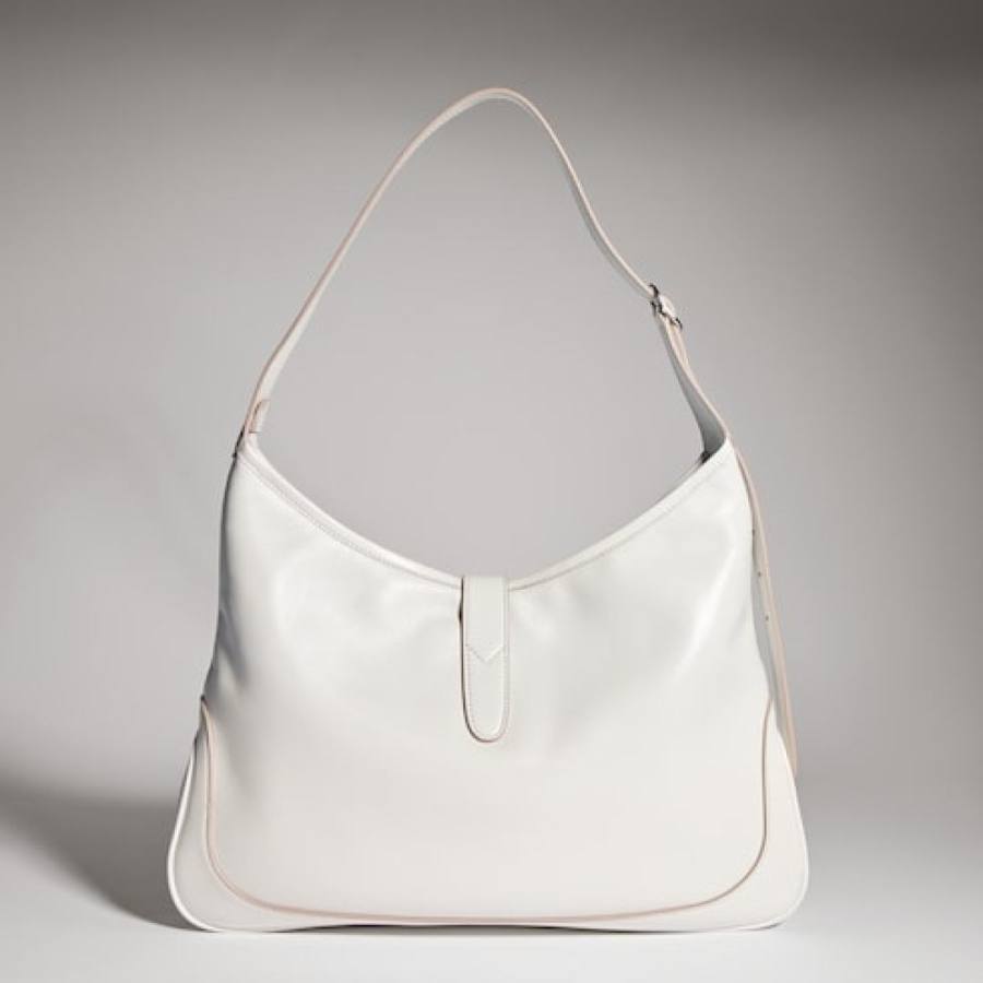 RP 3457000 Gucci Bag White Leather 35.5x28x4.5 9DE8