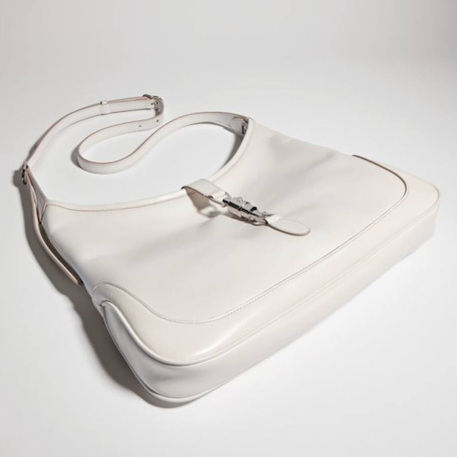 RP 3457000 Gucci Bag White Leather 35.5x28x4.5 9DE8