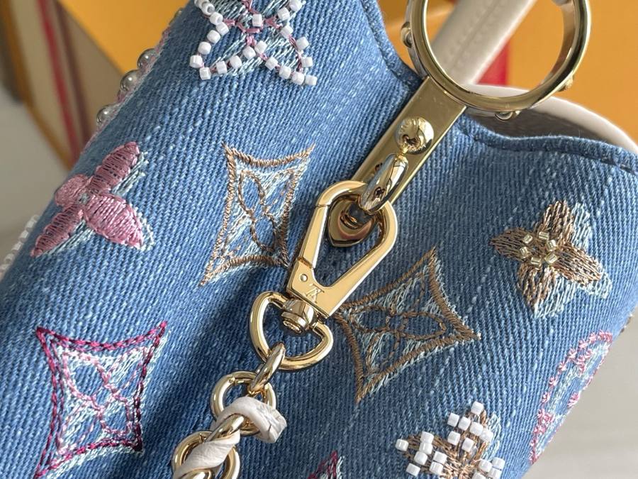 Louis Vuitton Capucines Mini M12947 21 x 14 x 8 Denim AB63