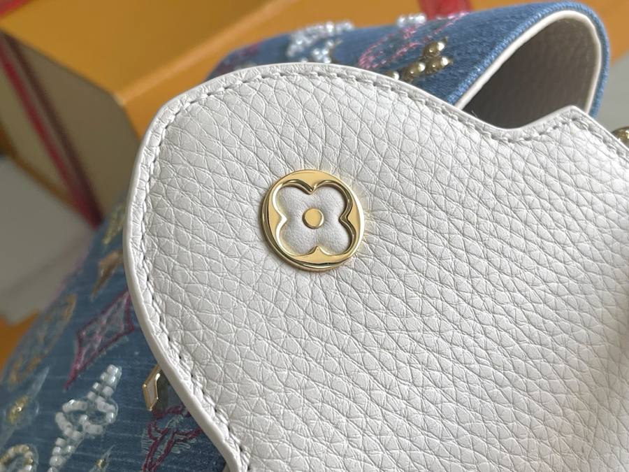 Louis Vuitton Capucines Mini M12947 21 x 14 x 8 Denim AB63