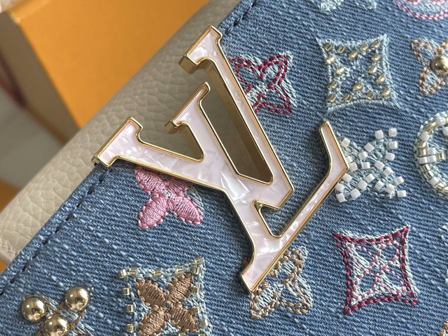 Louis Vuitton Capucines Mini M12947 21 x 14 x 8 Denim F7CF