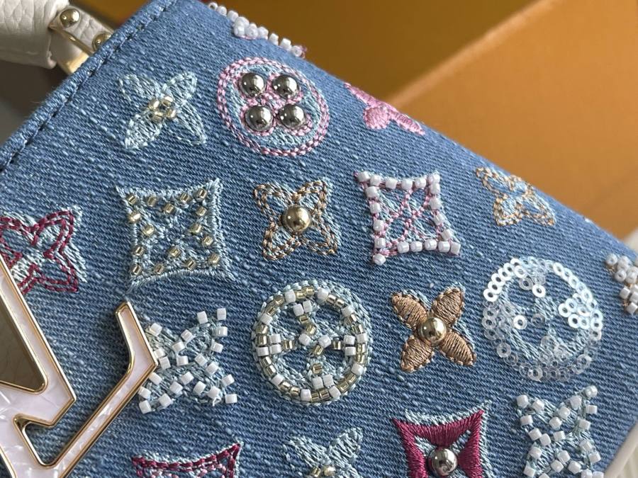 Louis Vuitton Capucines Mini M12947 21 x 14 x 8 Denim F7CF