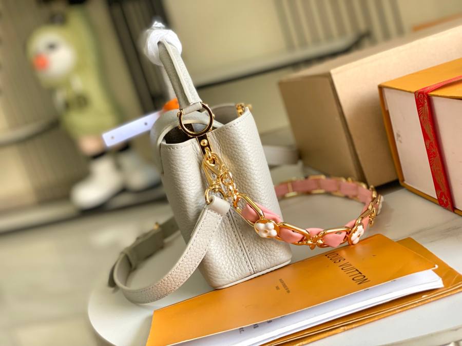 Louis Vuitton Capucines Mist Grey CB42
