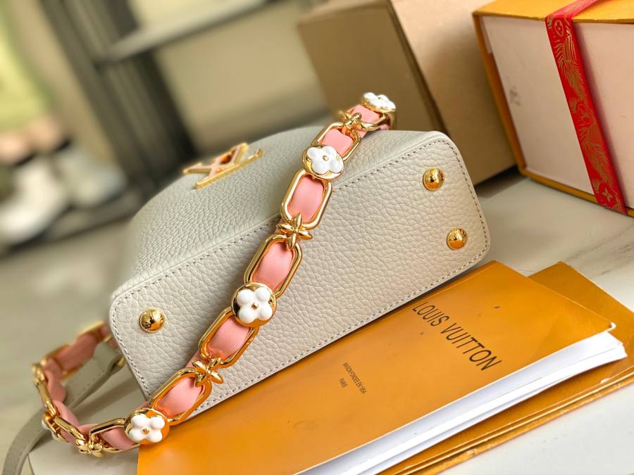 Louis Vuitton Capucines Mist Grey CB42
