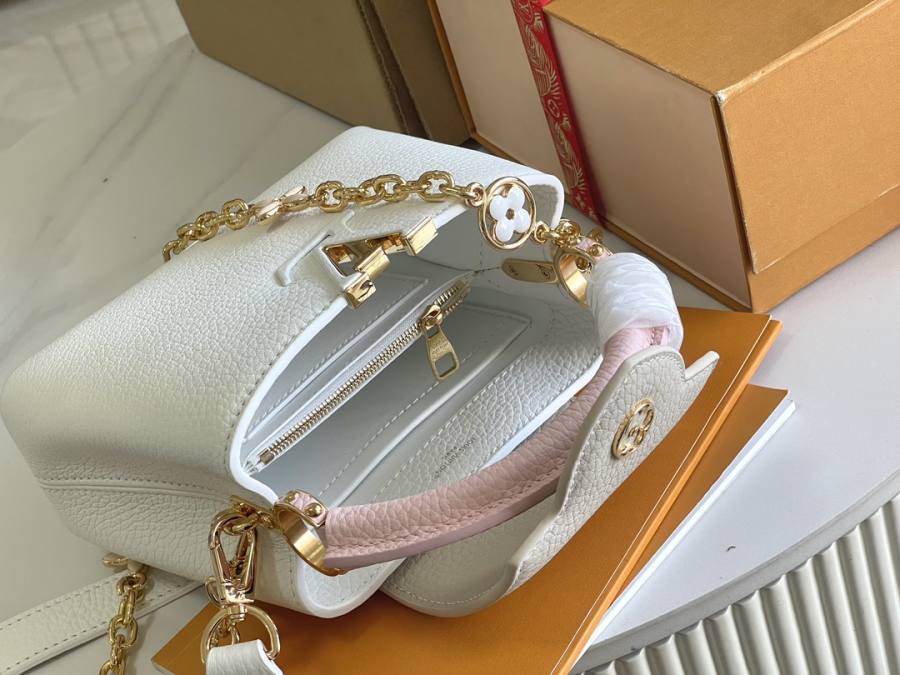 Louis Vuitton Capucines White 0334
