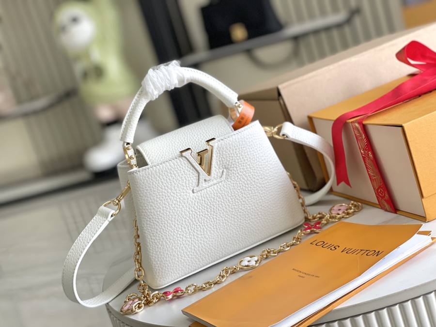 Louis Vuitton Capucines White 04B1