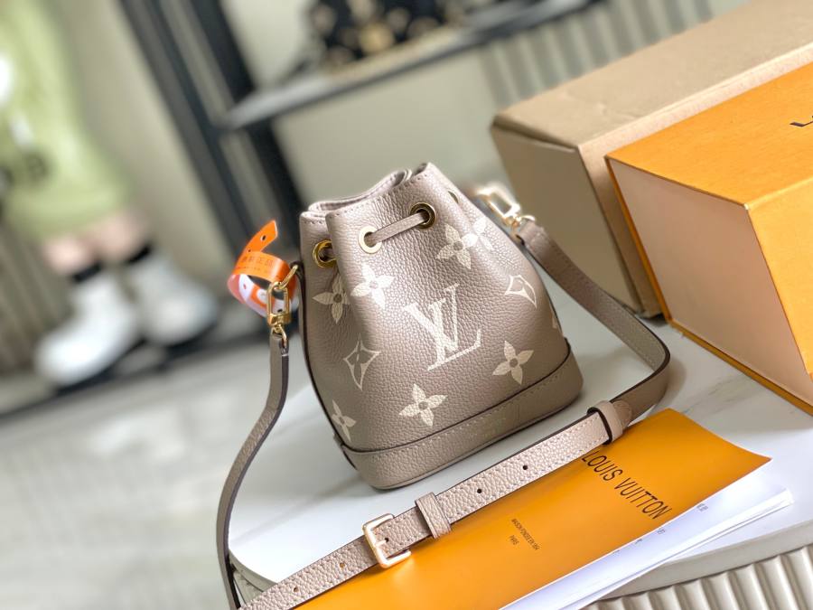 Louis Vuitton Nano Noé M46291 13 x 16 x 10 Elephant Grey 35DD