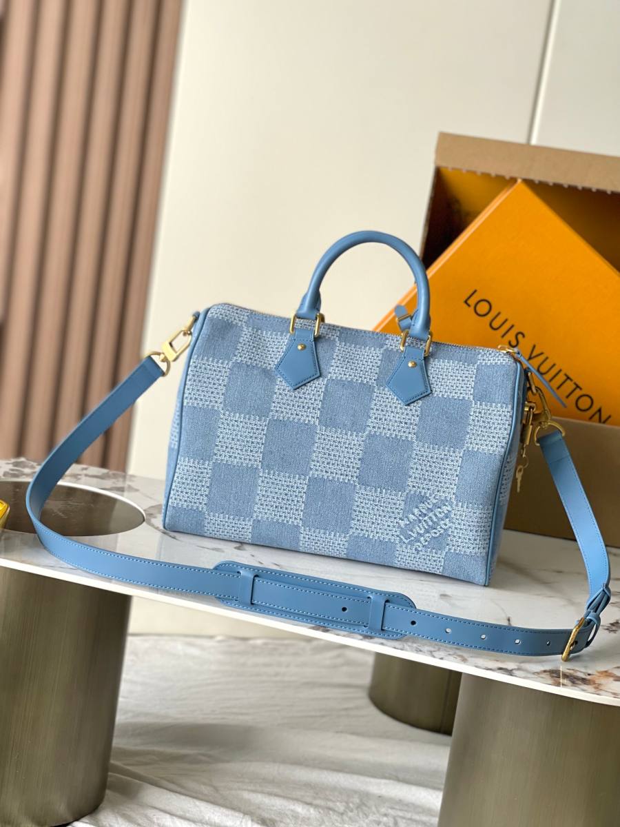 Louis Vuitton Speedy 30 Bandouliere M00203 30 x 21 x 17 Denim 91B8