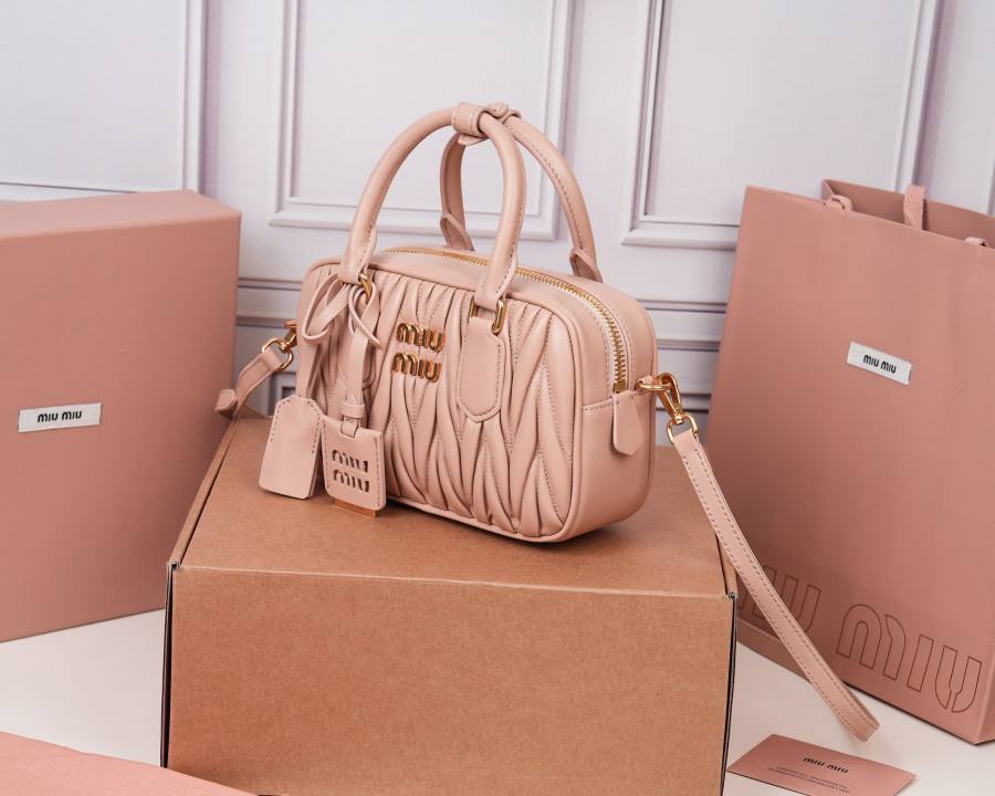 Miu Miu Arcadie Matelasse Small 5BB123 7E42 19 x 13 x 6
