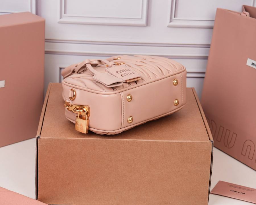 Miu Miu Arcadie Matelasse Small 5BB123 7E42 19 x 13 x 6
