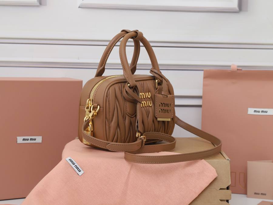 Miu Miu Arcadie Matelasse Small 5BB123 894B 19 x 13 x 6