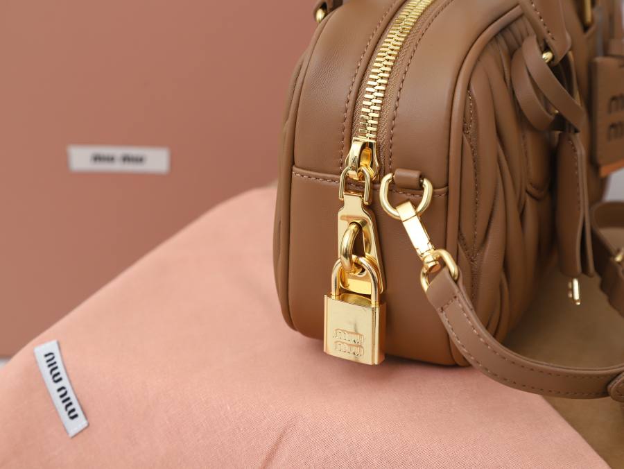 Miu Miu Arcadie Matelasse Small 5BB123 894B 19 x 13 x 6