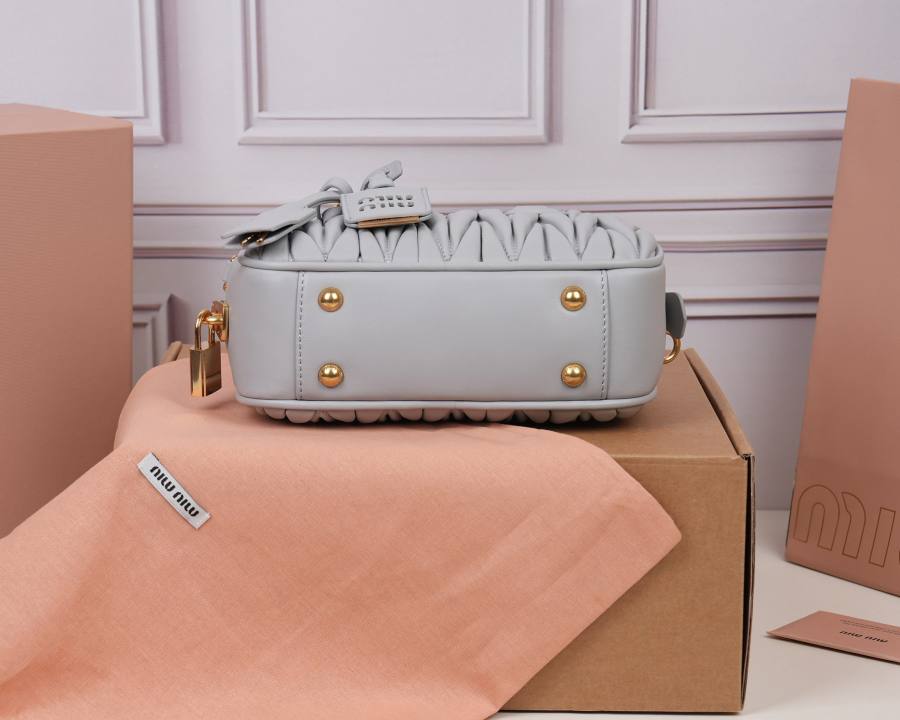 Miu Miu Arcadie Matelasse Small 5BB123 E698 19 x 13 x 6