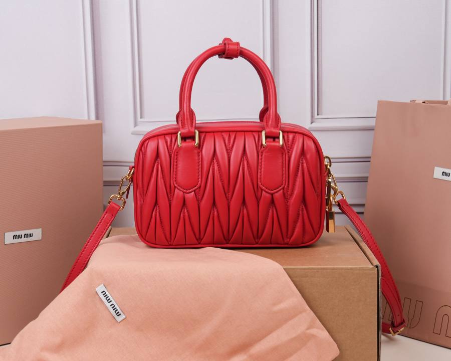 Miu Miu Arcadie Matelasse Small 5BB123 E726 19 x 13 x 6