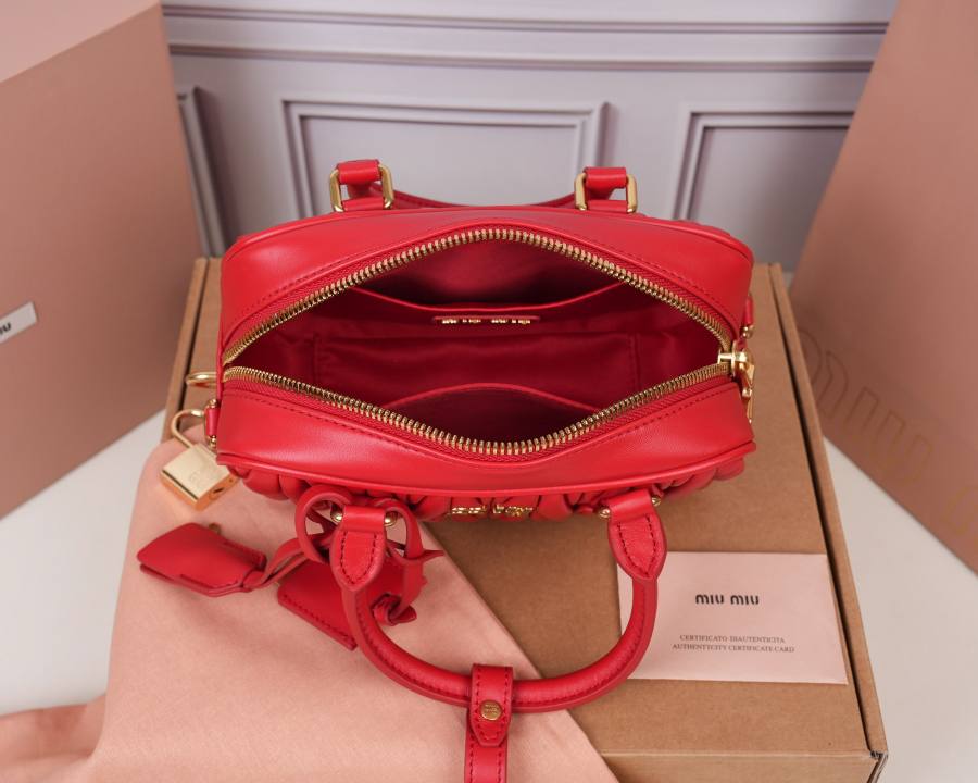 Miu Miu Arcadie Matelasse Small 5BB123 E726 19 x 13 x 6