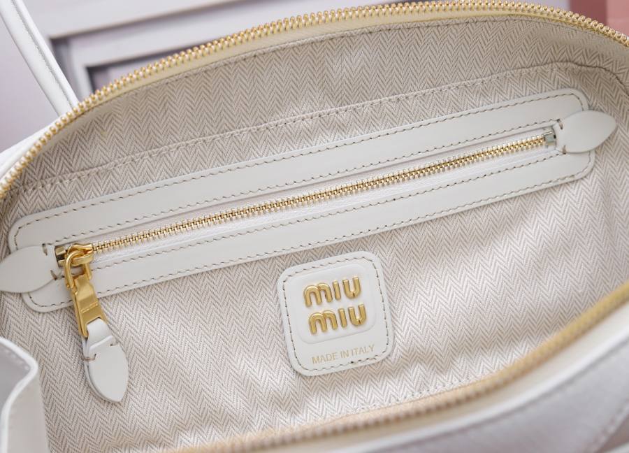 Miu Miu Arcadie Patchwork Bowling Bag 5BB147 5FC0 22 x 11 x 8