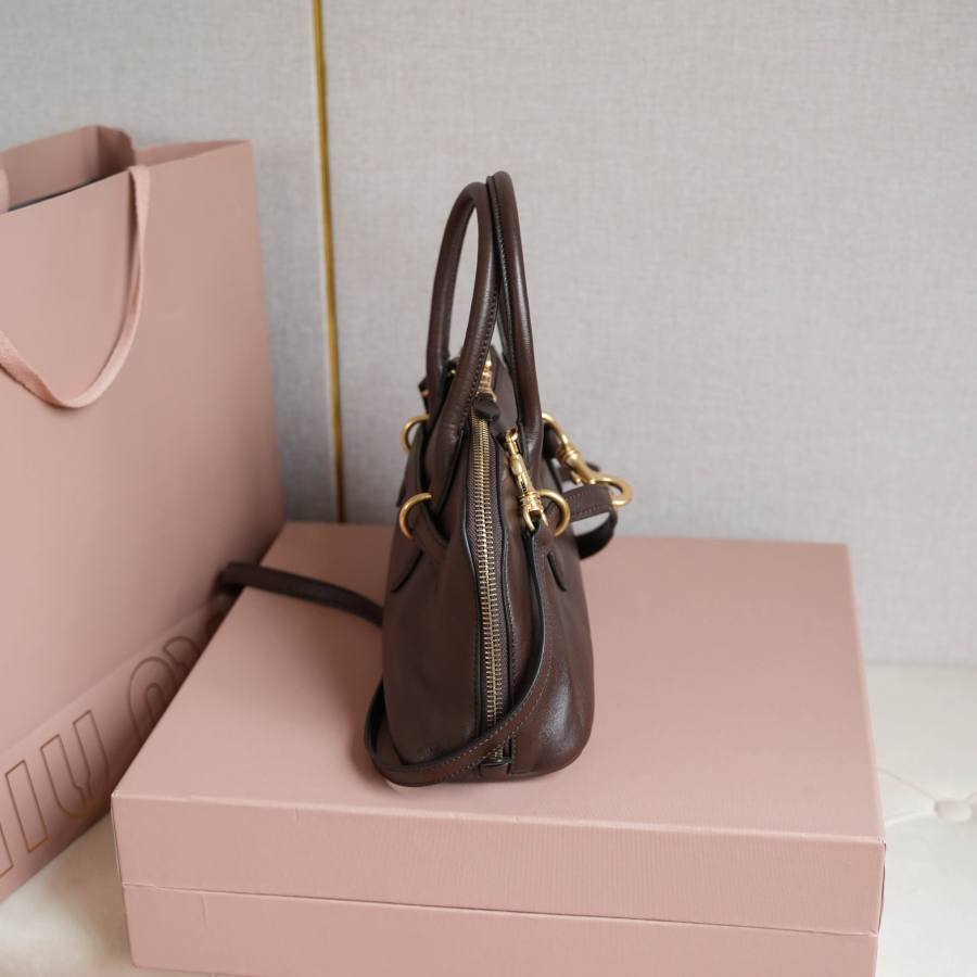 Miu Miu Aventure Nappa Bowling Bag 5BB168 0200 33 x 18 x 5