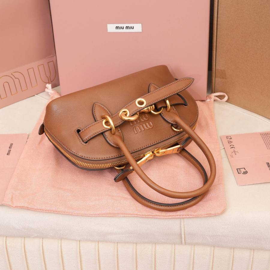 Miu Miu Aventure Nappa Mini Shell Bag 5BP140 A28B 19 x 13 x 6