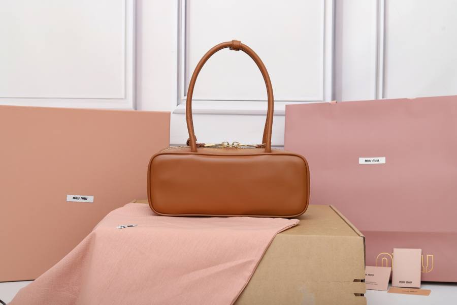 Miu Miu Beau Bag Small Cracked Patent 5BB173 3317 28 x 12 x 8
