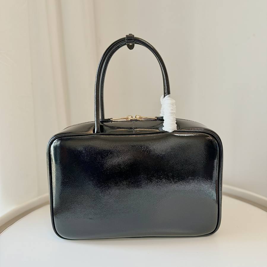 Miu Miu Beau Bag Small Cracked Patent 5BB173 D53E 28 x 12 x 8