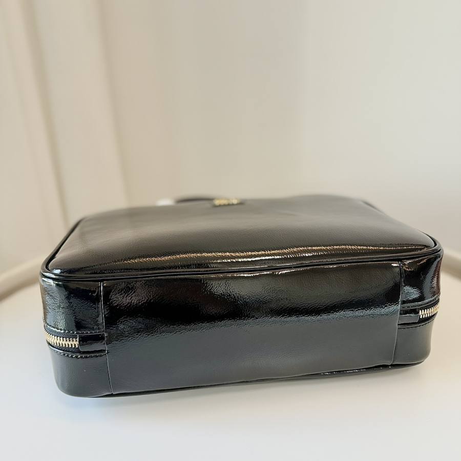 Miu Miu Beau Bag Small Cracked Patent 5BB173 D53E 28 x 12 x 8