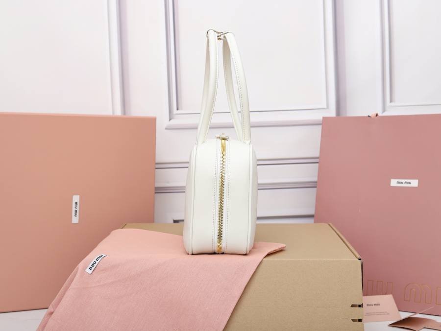Miu Miu Beau Medium Top Handle 5BB172 FCEF 30 x 17 x 8.5