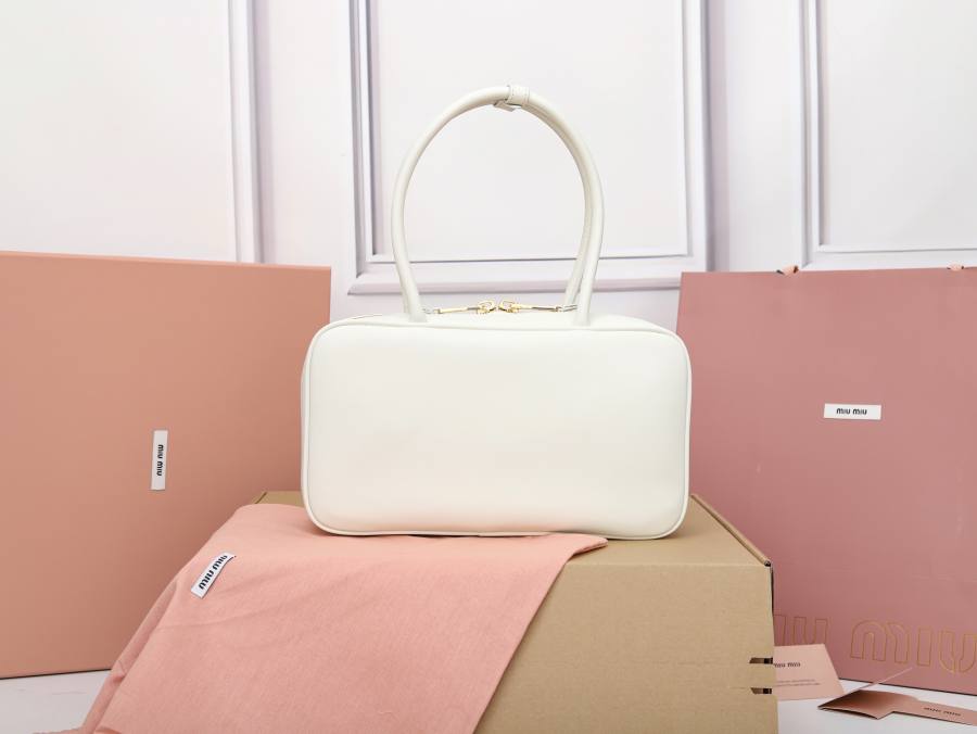Miu Miu Beau Medium Top Handle 5BB172 FCEF 30 x 17 x 8.5
