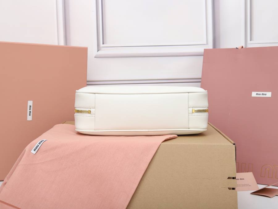 Miu Miu Beau Medium Top Handle 5BB172 FCEF 30 x 17 x 8.5