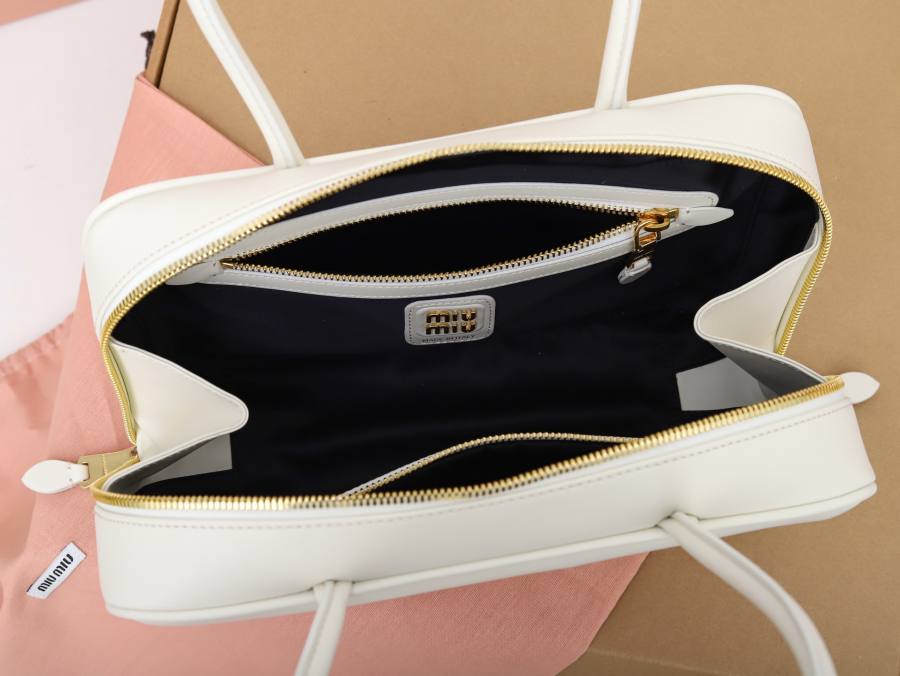 Miu Miu Beau Medium Top Handle 5BB172 FCEF 30 x 17 x 8.5