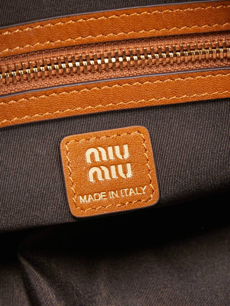 Miu Miu Bowling Underarm Bag 5BB182 08E2 22 x 12 x 8