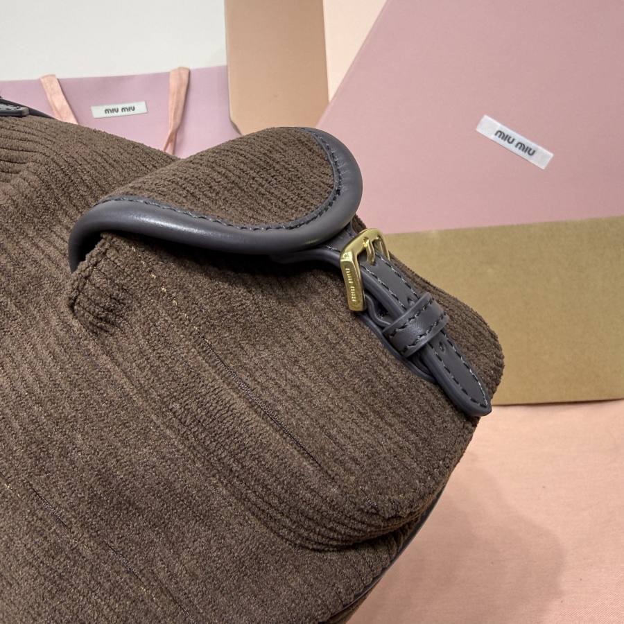 Miu Miu Canvas and Calfskin Backpack 5BZ043 164C 32 x 30 x 12
