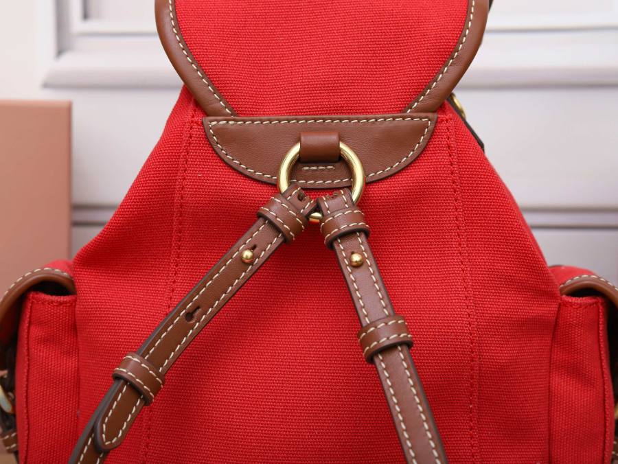 Miu Miu Canvas and Calfskin Backpack 5BZ043 39C0 32 x 30 x 12