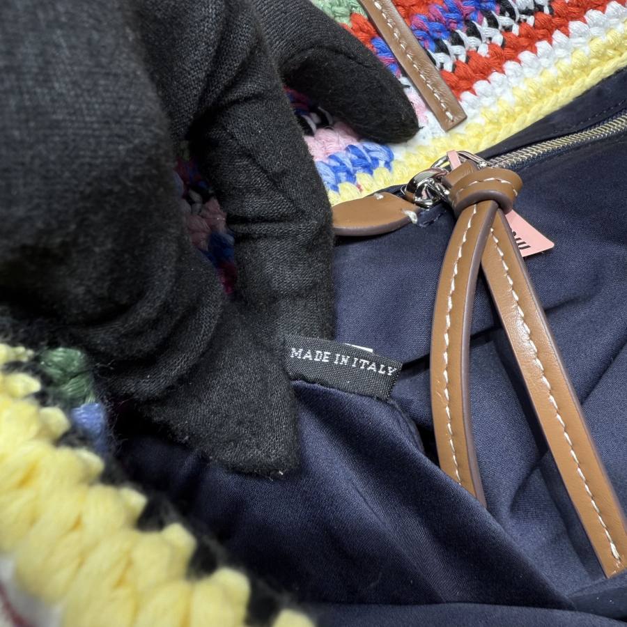 Miu Miu Embroidered Canvas Tote 5BG228 3462 40 x 34 x 16